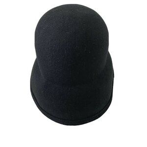 Geo. W Bollman & Co Women's 100% Wool Felt Hat Round Black OSMS